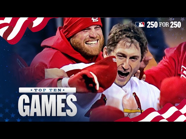 Top 10 CLASSIC GAMES in Baseball History! | MLB 250 For 250