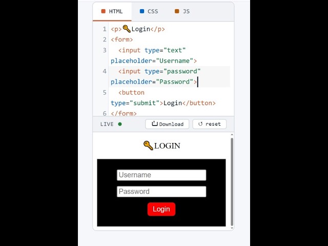 Login Form Design using HTML CSS #form #htmltutorial #csstutorial