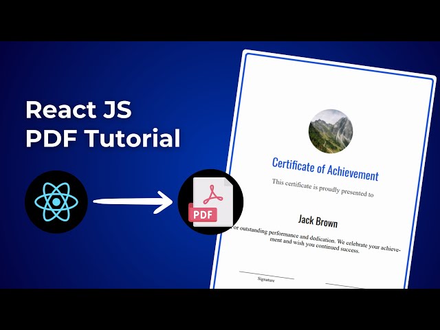 React PDF Tutorial: Build a Certificate Generator with Tailwind CSS