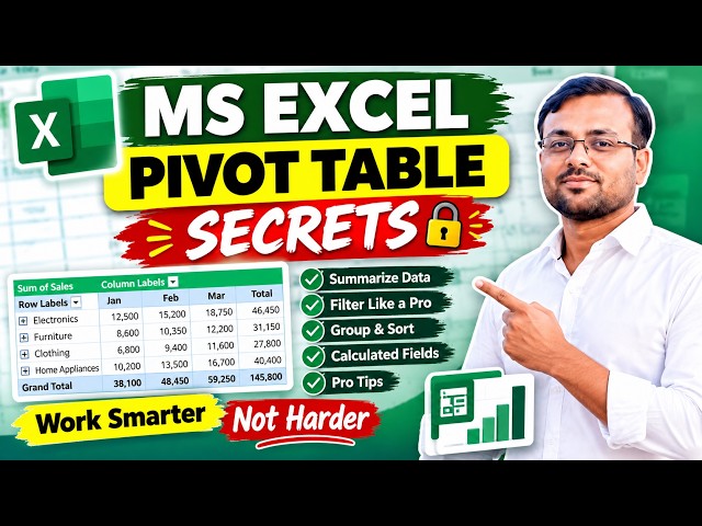 MS Excel Pivot Table Secrets 🔥 | 10 Powerful Pivot Table Tips & Tricks You Must Know!
