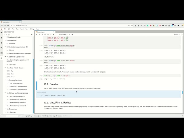 Scipy 2020 - 3.9 - Advanced Python - Lambda Expressions