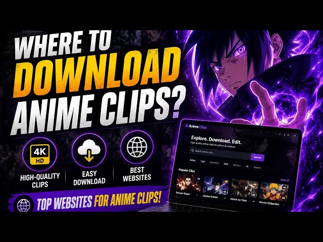 | WHERE TO DOWNLOAD ANIME CLIPS 🖇️  4K |HIGH QUALITY CLIPS | EASY DOWNLOAD | BEST WEBSITE | 