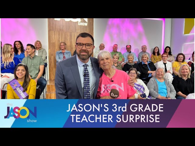 Mrs. Freese surprises Jason during the show