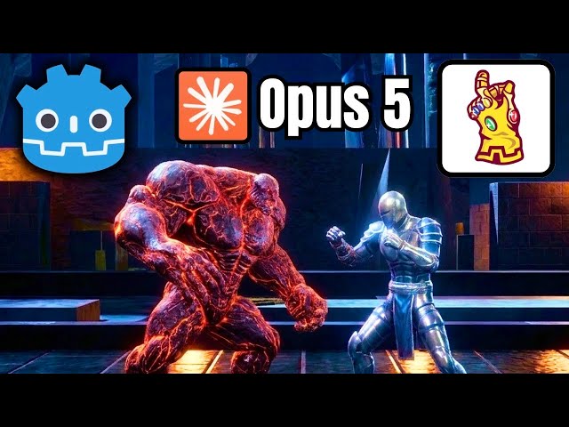 TRY THIS! Opus 5 Gauntlet Loop Makes Mortal Kombat Style Game in Godot Game Engine from Scratch!