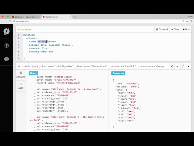 Graph Database: Get Started (2017) Dgraph Version v0.8.0