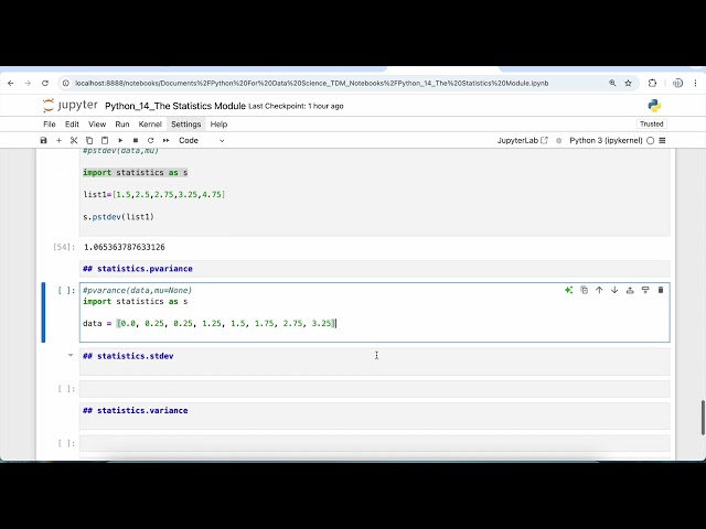 What is statistics.pvariance function in python | How to use statistics.pvariance function in python