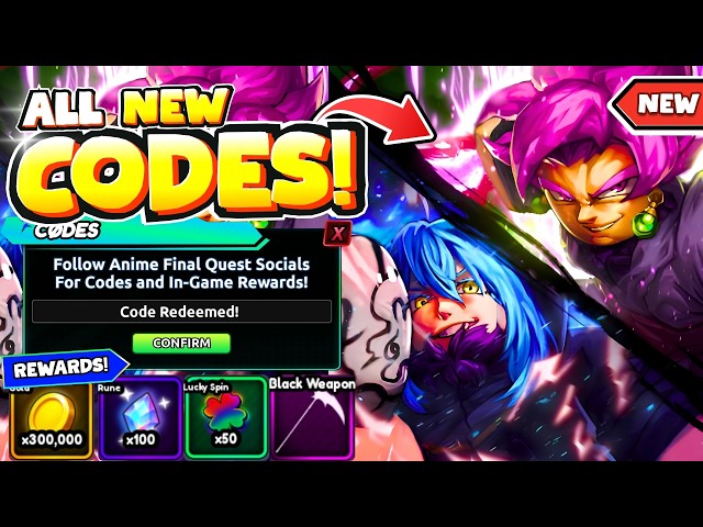 *NEW CODES* ALL WORKING CODES FOR ANIME FINAL QUEST IN AUGUST 2026! ROBLOX ANIME FINAL QUEST