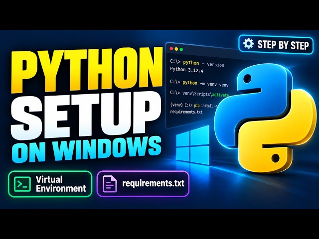 How to Install Python on Windows | Virtual Environment & requirements.txt for Beginners