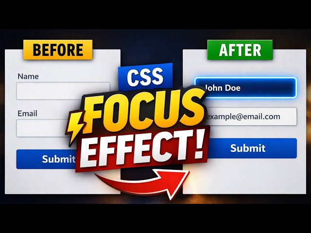 How to Create CSS Input Focus Effect | Accessible Form