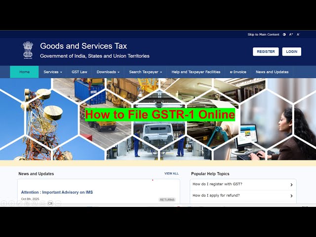 How to file GST Return GSTR 1 Online explained in Telugu