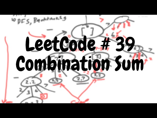Leet Code # 39 | Combination Sum | Backtracking