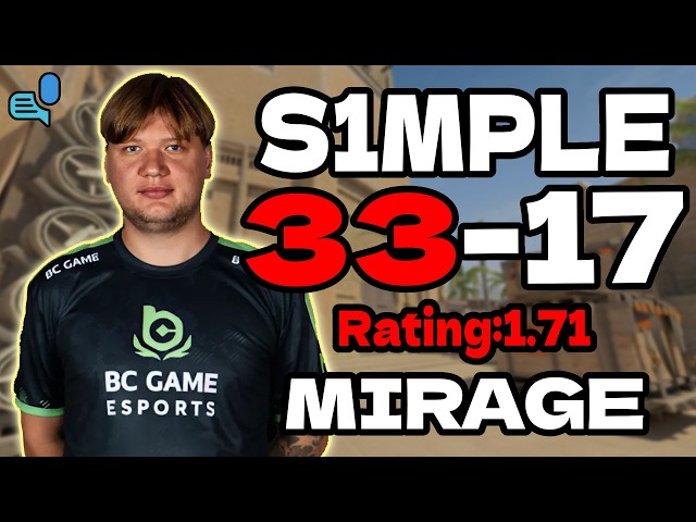 s1mple 33-17 | rating:1.71 | mirage | +VOICE | EU FACEIT | Sep 5, 2026
