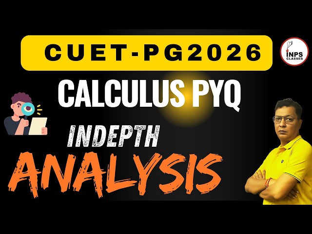 CUET PG Calculus PYQ In-depth Analysis | INPS Classes