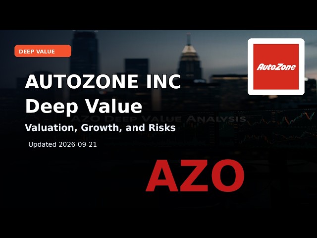 AUTOZONE (AZO) stock: ON WATCH — 19.6× earnings, 56% ROIC (earnings this week)