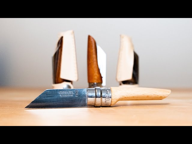 Easy & cool Opinel mod - 10$ high-carbon steel knife with leather sheath!