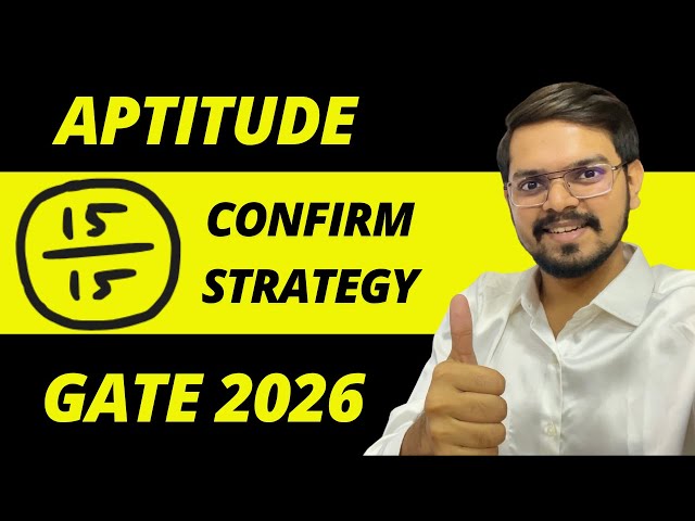 How to Score 15/15 Marks in Aptitude in GATE 2026 | All Branches