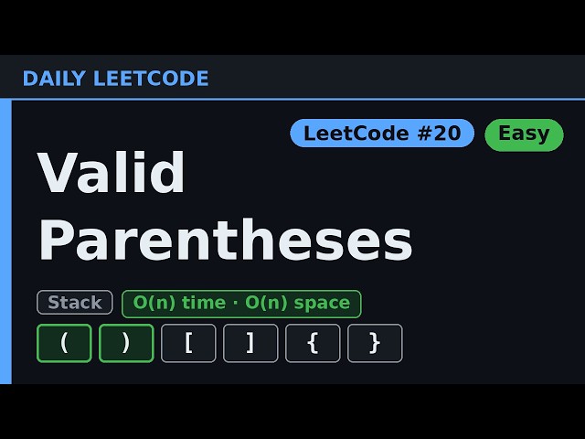 Valid Parentheses (LeetCode #20) — O(n) Python Solution