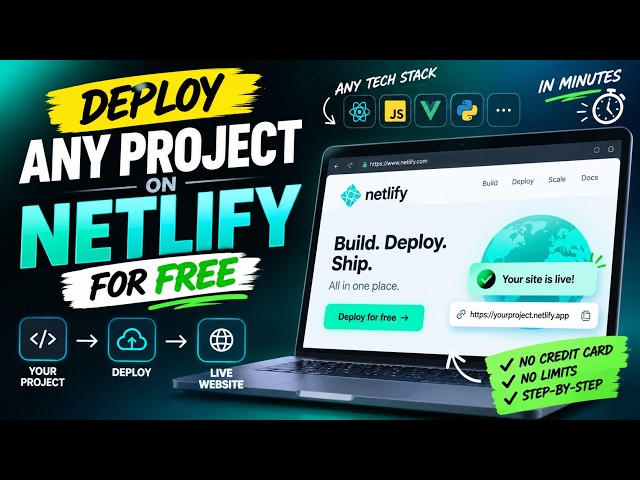 Deploy Any Website for FREE in Minutes 🚀 | Netlify Tutorial