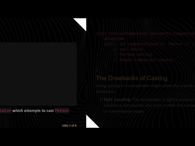 Is It Good Practice to Use Casting Inside a Comparator in Java?