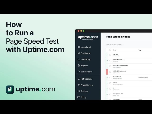 How to Run a Page Speed Test with Uptime.com