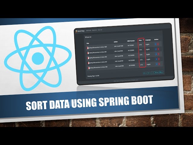 13 - React And Spring Boot : Sort data using Spring Boot and React | ReactJS