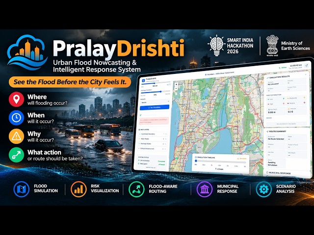PralayDrishti – AI-Based Urban Flood Nowcasting | SIH 2026 Prototype Demo