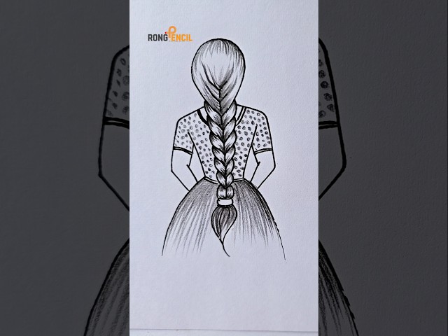 How to draw girl | Easy girl drawing | Girl Drawing easy technique | #drawing #shorts #girl