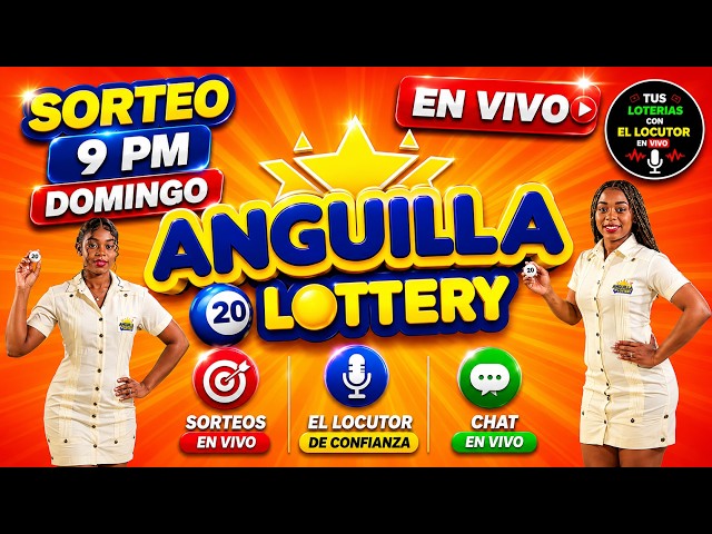 Transmisión Sorteos ⭐Anguilla Lottery 9 pm EN VIVO de hoy domingo 23 de agosto de 2026