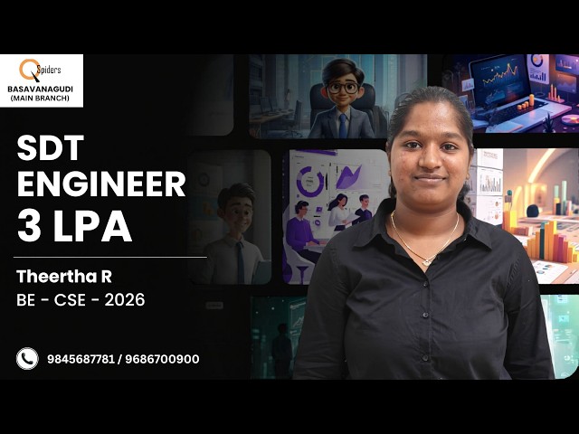 Congratulations Theertha R for getting placed from QSPIDERS BASAVANAGUDI