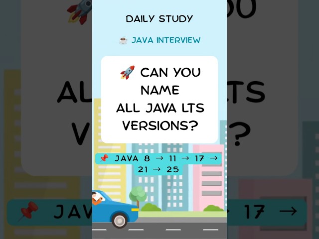 Java Interview Challenge 🔥 Can You Name All LTS Versions? ☕ | #Shorts #codinginterview #javalts