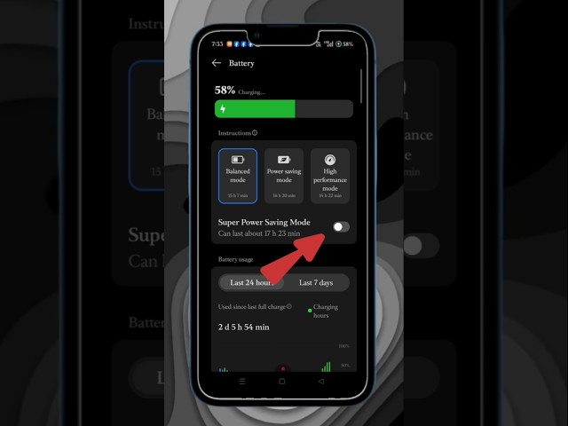 How to Stop Battery Draining Fast 🔋 | This Setting Saves Battery #charging #viral #shorts #fast