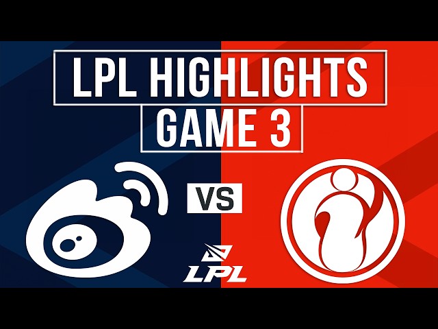 WBG vs IG Highlights Game 3 | LPL 2026 Split 3 | Weibo Gaming vs Invictus Gaming
