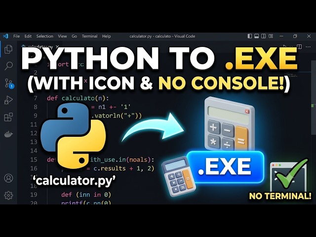 Convert Python Script to .EXE (With Custom Icon & No Console) | PyInstaller Tutorial