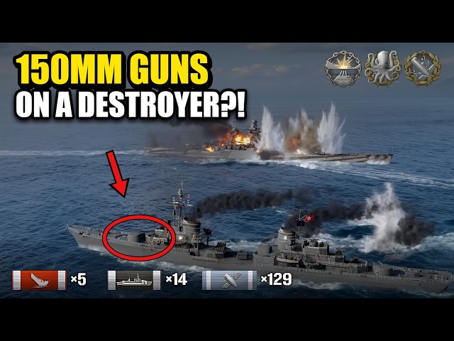 This Destroyer Carries Cruiser Guns and Fights Battleships Point Blank