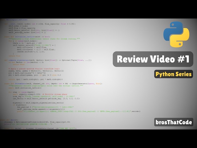 Python - Review Video #1