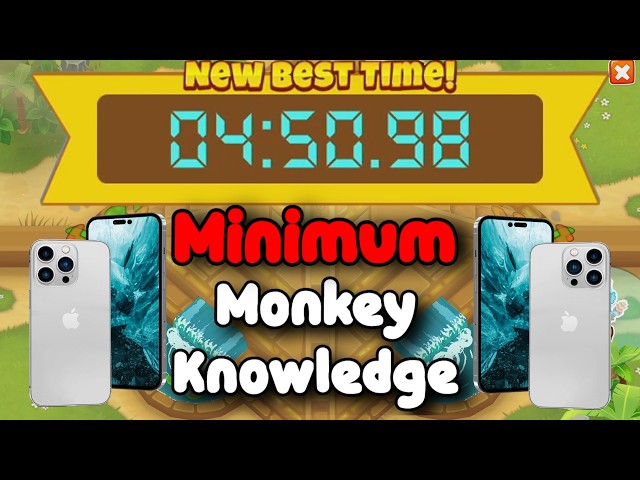 BTD6 Race Mobile Friendly Tutorial 📱 Minimum Monkey Knowledge 📱 Adora's Temple Race