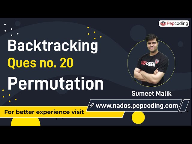 Print Permutations using Backtracking | Backtracking Interview Problems