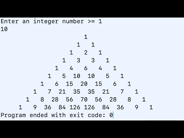 Khayyam–Pascal Triangle in C++ | Print Any Row