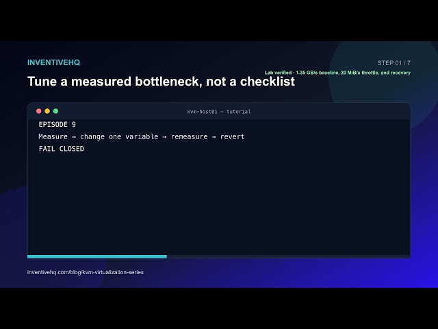 KVM Performance Tuning You Can Measure and Reverse