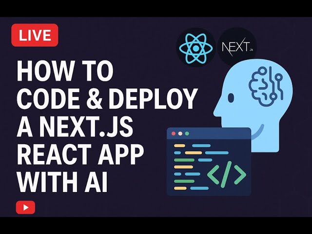 Live Code Using AI to create fullstack eCommerce App with nextjs reactjs