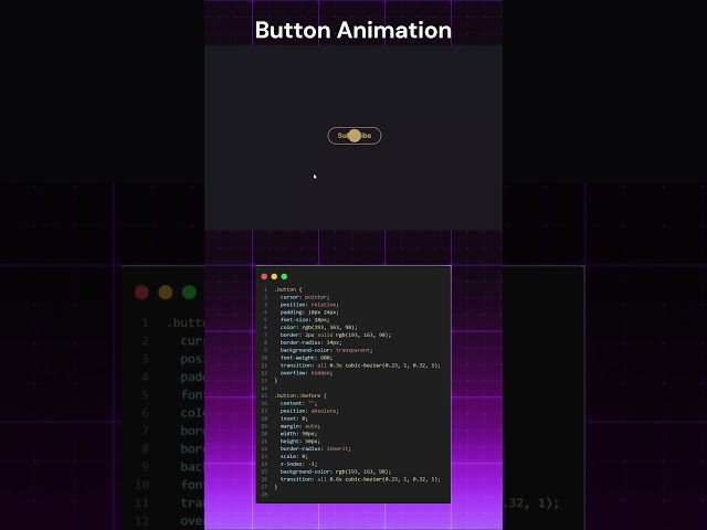 🔥 Amazing Button Animation with CSS #coding #programming #shorts