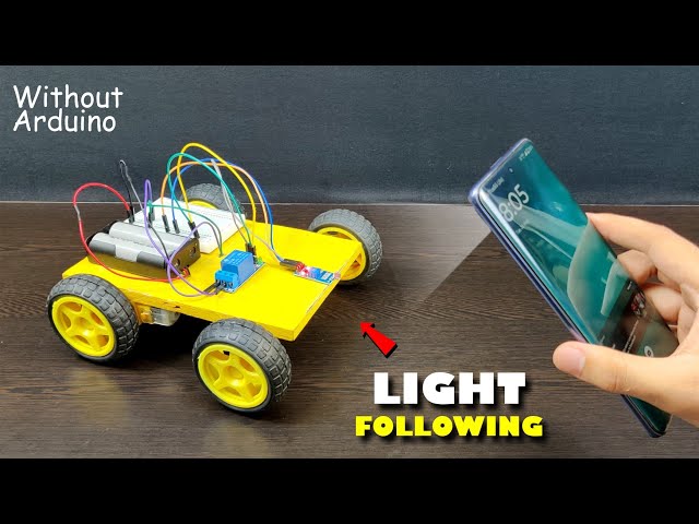 How To Make A Light Following Robot Without Arduino UNO|| Light Following Robot||Arduino Projects 