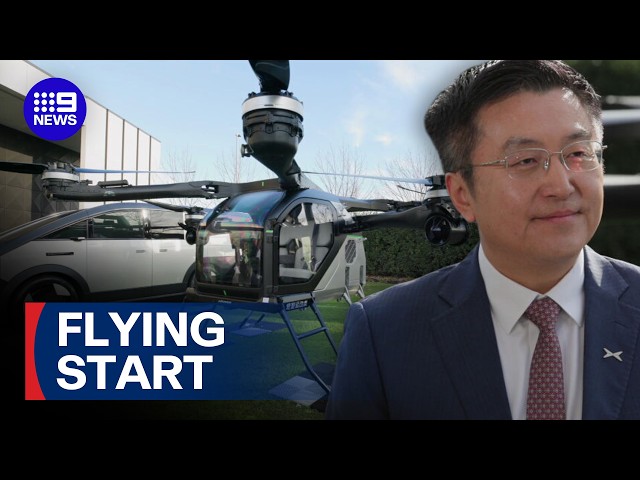 XPENG displays flying car in Melbourne | 9 News Australia