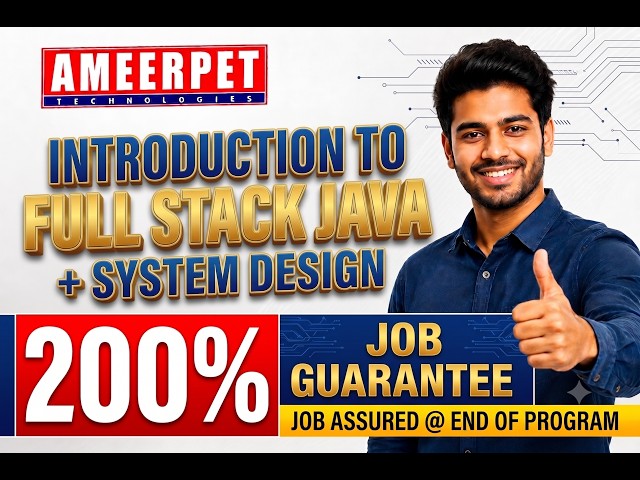 Java Full Stack and System Design Introduction | Ameerpet Technologies | By Srinivas | Java Training