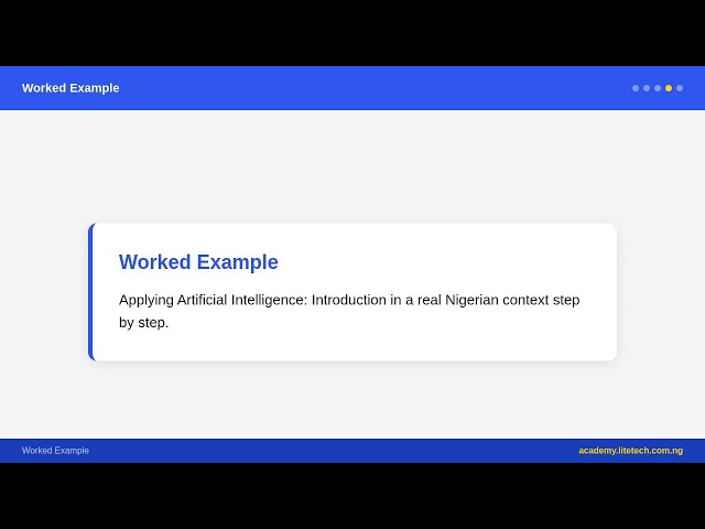 JSS 3 Computer Studies - Artificial Intelligence: Introduction | Nigerian Curriculum