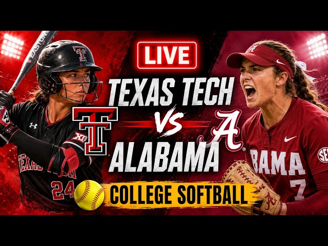 Alabama vs Texas Tech LIVE 06/01/2026 | Women's College World Series 2026 | NCAA Softball Live
