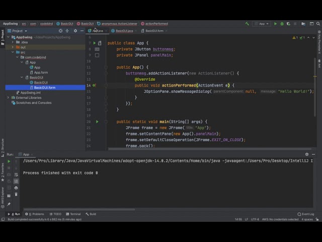 How to Make a Basic Java GUI using Swing and GUI forms in IntelliJ Idea