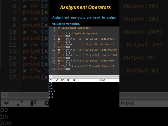 Understanding Assignment Operators in Python (Quick Guide) | with Screenshots