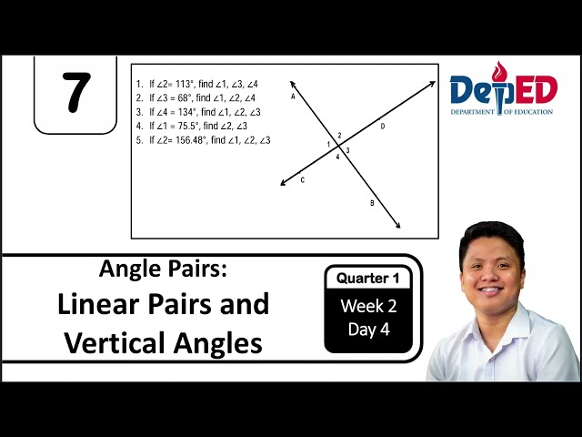 Angle Pairs: Linear Pairs and Vertical Angles | Grade 7 Mathematics | Q1 W2