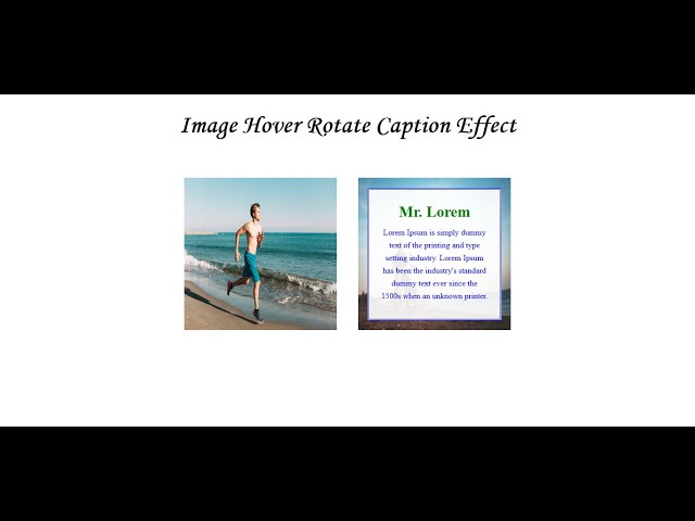 How to Make "Image Hover Rotate Caption Effect" and Also Responsive  Using Only HTML & CSS - SFC